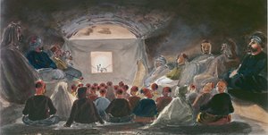 Show med skyggedukker i Algerie. ca. 1835
